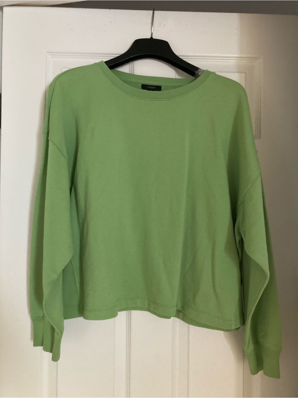 JCrew University terry cropped crewneck sweatshirt
